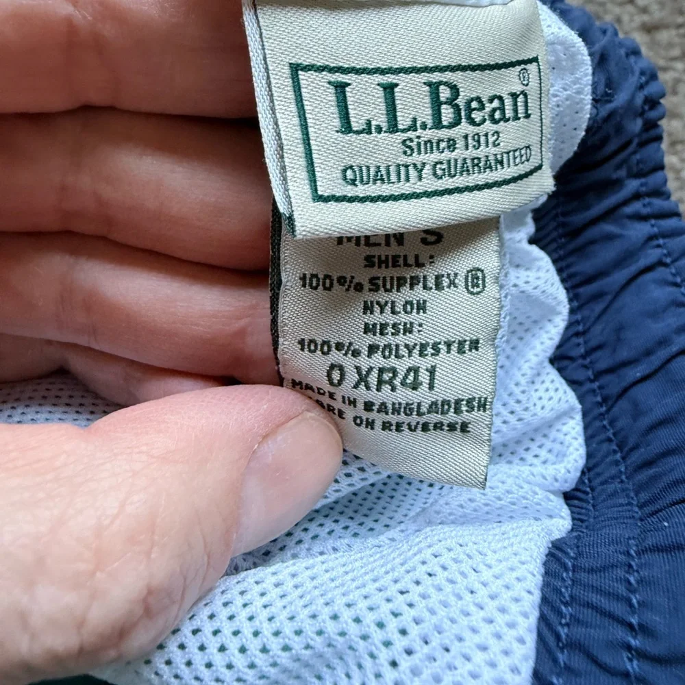 Lot of2 L.L. Bean Teal and Khaki mesh lined swim board shorts sz41